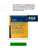 Advances in Human Factors in Training Education and Learning Sciences Proceedings of the AHFE 2020 Virtual Conference on Human Factors in Training Education and Learning Sciences July 16 20 2020 USA Salman Nazir download pdf