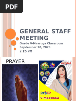 Sept. 20 2023 General Staff Meeting