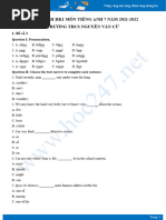 Đề ôn KT cuối học kỳ 1- key