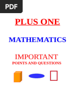 Bio-Vision - Plus One Maths Questions All Units