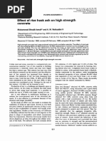 Effect of Rice Husk Ash On High Strength