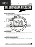 Simple Linear Regression & Correlation Chapter No 14...