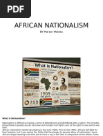 AFRICAN NATIONALISM Grade 11