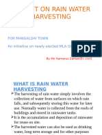 Project On Rain Water Harvesting: For Mangaldai Town An Initiative On Newly Elected MLA GURUJYOTI DAS