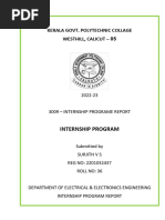 Kerala Govt. Polytechnic Collage Westhill, Calicut - : Internship Program