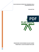 Plan de Mejora de Productos y Procesos Con La Incorporación de TIC Retroalimentacion.