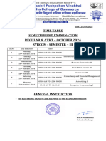 Sybcom-time Table Regular & Atkt Sem III-oct-2024