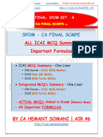 Spom Scmpe MCQ & Formulas