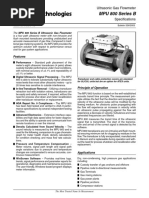 FMC Smith MPU 800 Series B Ultrasonic Gas Flowmeter Specifications