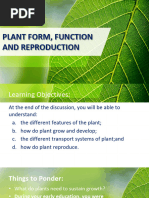 Plant Form Function Reproduction