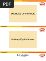 Introduction To Financial Management: Sources of Finance