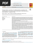 Nursing Students' Perceptions of Combining Hands-On Simulation With