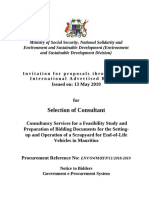 RFP Env SWM RFP 11 2018 2019 Consultancy Services - Scrapyard For End-Of-Life Vehicles