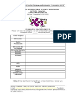Planilla de Inscripción Festival Internacional de Cine y Audiovisual Infantil y Juvenil