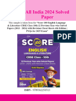 All India 2024 Solved Paper Class 10 English