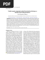 Volatile Organic Compounds Emitted From Hardwood Drying As A Function of Processing Parameters