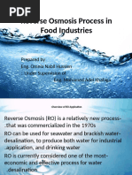 Reverse Osmosis Process in Food Industries