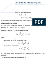 Chapitre 1, Les Suites Numériques