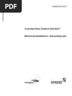 Australian/New Zealand Standard: Electrical Installations-Generating Sets