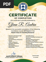  Certificate of Completion