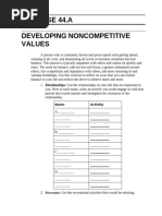 Exercise 44.a - Developing Noncompetitive Values