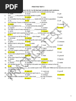 Practice Test 4 Use of English I. Choose The Correct Answer (A, B, C or D) That Best Completes Each Sentence