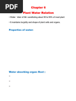 Plant Water Relation Notes