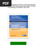 Knowledge and Systems Sciences 17th International Symposium KSS 2016 Kobe Japan November 4 6 2016 Proceedings 1st Edition Jian Chen