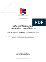 Note D'information Centre Des Compã©tences