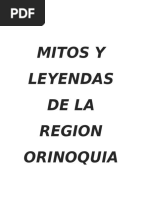 Mitos y Leyendas de La REGION ORINOQUIA