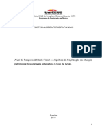 A Lei de Responsabilidade Fiscal e A Hipótese Da Fragilização Da Situação Patrimonial Das Unidades Federadas: o Caso de Goiás