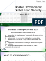 Sustainable Development Goals and Food Security Week 13 15