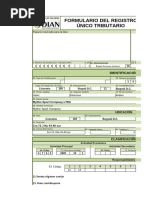 Formulario Del Registro Único Tributario: Espacio Reservado para La Dian