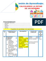 1° Sesión Día 4 Mat Calculamos La Mitad de Un Número