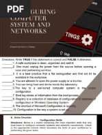 Configuring Computer System and Networks