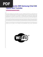 Configuración WiFi Samsung Chat 335 Opera Mini Youtube