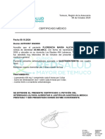 Certificado Medico Red Salud Temuco