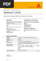 SikaGrout 114 SA - TDS