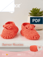 0022258-00001-10 Anchor Baby Book Salmon Booties - ES 2