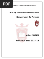 M.sc. - Physics III and IV - Scheme and Syllabus