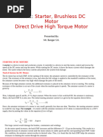 DC 2 Starter, Brushless, Direct Drive Torque Motor