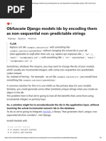 Obfuscate Django Models Ids by Encoding Them As Non-Sequential Non-Predictable Strings - DEV Community