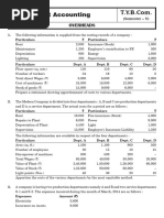 Overheads Cost Account