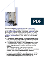 Distribution Transformer Center-Tapped United States Split-Phase Grounded Conductor