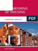 The Meaning of Housing A Pathways Approach (David Clapham)