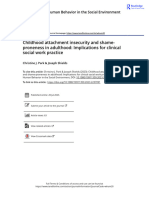 Childhood Attachment Insecurity and Shame Proneness in Adulthood Implications For Clinical Social Work Practice