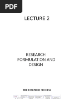 Research Formulation & Design