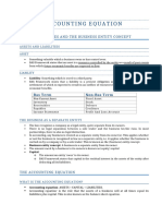 CA - Accounting - The Accounting Equation