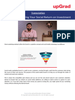 Session: Measuring Your Social Return On Investment: Transcription