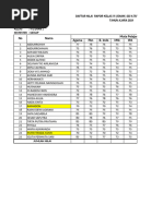 Format Nilai Kelas 6